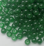 200PCS Glass Beads 8mm Glass Beads for Bracelets Necklaces Jewelry Making DIY Crafts (Dark Green) - color: 0Dark Green