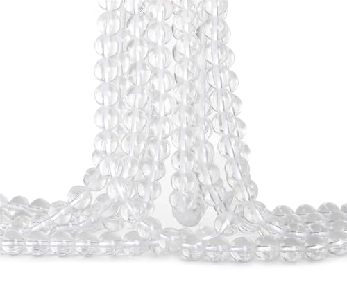 4mm 200pcs Natural Stone Round Beads Clear Quartz Crystals Genuine Stone Beading Loose Gemstone DIY Charm Smooth Beads for Bracelets Necklaces Earrings Hole Size 1mm (Clear Quartz Crystals 4mm) - color: Clear Quartz Crystals, size: 4mm
