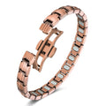 Jecanori Pure Copper Bracelet for Women,Copper Magnetic Bracelet With 3500 Gauss Magnets, Adjustable Jewelry Gift with Sizing Tool - color: Polished Copper