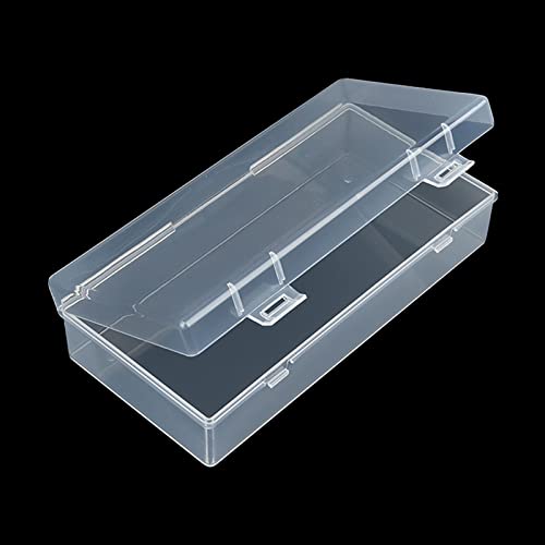 6 Pack Rectangular Clear Plastic Storage Containers Box with Hinged Lid for Beads and Other Small Craft Items (7.28 x 3.54 x 1.77 inch) - size: 7.28 x 3.54 x 1.77 inch