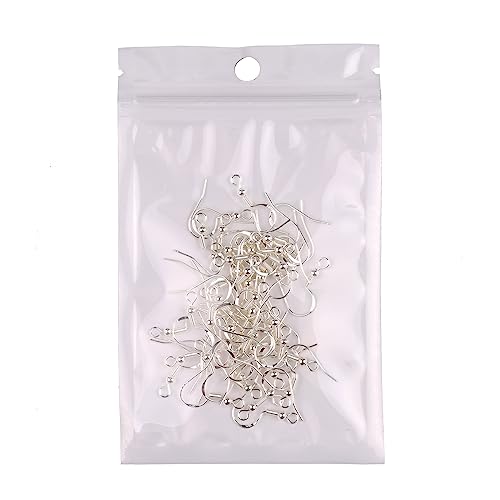 925 Sterling Silver Earring Hooks 50 PCS - Hypoallergenic Jewelry Making Supplies With Fish Hooks, Ear Wires, Findings for DIY Earrings - color: Silver