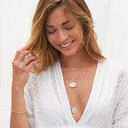 Natural Seashell Shell Scallop Pendant Choker Necklace Adjustable 18K Gold Plated Cable Chain Handmade Jewelry for Women Girls - style: Scallop