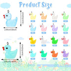 Augshy 64 Pcs Mini Ducks Charms Luminous Resin Ducks Glow in The Dark Duck Beads Tiny Duck Pendant for DIY Bracelet Necklace Jewelry Making Party Supplies, 0.6*0.8inch - style: Duck Style