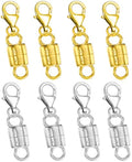 Dailyacc 925 Silver Lobster Magnetic Necklace Clasps and Closures Safety Sterling Silver with 14K Gold Jewelry Converters for Bracelets Chain Extender - color: 8PCS 4Gold 4Silver