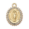 Pack of 20 Rhinestone Charms Gold Plated Pendants Pave Crystal Accessories for Necklace Bracelet Jewelry Making DIY Crafting - color: (Virgin Guadalupe)VID63701
