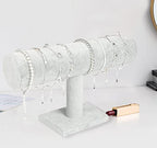 ChezMax Necklace Jewelry Display Jewelry Stand Hovering T-Bar Bracelet Holder for Home Organization - color: F-Gray Velvet