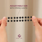 Crystal Vibe 8mm Beaded Bracelets For Women Men - Healing Crystal Bracelet - Adjustable Size - color: shungite