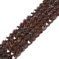 Red Garnet 6mm Gemstone Triangle Faceted Round Loose Beads Strand 15.5" DIY Jewelry Making - color: Red Garnet