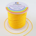 LUSTEMBER 0.8mm Nylon String, Strong Bracelet String, Durable Nylon Cord for Jewelry Making, Bracelets, Beading, Necklaces, Rattail Braiding, Kumihimo, Wind Chimes, Blinds and Handicrafts - size: Yellow