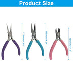 3 Pcs Jewelry Pliers Kit - Includes Needle Nose, Round Nose, and Wire Cutters for Jewelry Making, Repair, and DIY Crafts