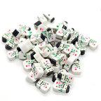 100 Pcs Christmas Polymer Clay Beads Cartoon Heishi Spacer Beads Supplies for DIY Bracelet Earring Necklace Jewelry Making - color: Christmas