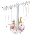 STORi Necklace Holder with Divided Organizer Tray, Premium Quality Jewelry Stand, Made in USA