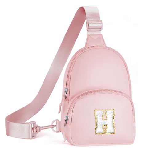 YOOLIFE Gifts for Women, Teen Girls Birthday Gift | Teen Girls Trendy Stuff | Pink Letter Sling Bags Crossbody Bags Birthday Gifts for Sister Daughter Gift (Pink H) - color: Pink, style: H