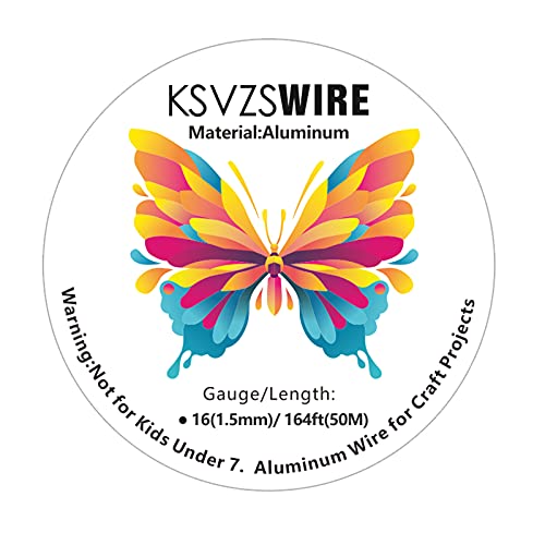 16 Gauge(1.5mm) Aluminum Wire 164 Feet(50 M) KSVZS Bendable Metal Wire for Crafts, Sculpting, Armature, Jewelry Making【3-in-1】+18 Gauge(1.0 mm) 32.8 Ft(10 M)+1 Plier(Champagne Gold) - size: 16Gauge, style: Champagne Gold