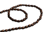 500Pcs Oval Wood Beads 6 x 8mm Tiny Brown Rice Shaped Wooden Spacer Beads Wooden Loose Beads Supplies for Handmade Crafts Making (2mm Hole) - color: 8x6mm, Brown#500pcs