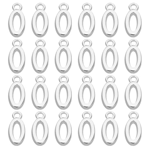 PATIKIL Letter Charm, 50pcs Alphabet Initial Pendant Charm Bulk DIY for Jewelry Making Bracelets Earrings Necklace - style: O
