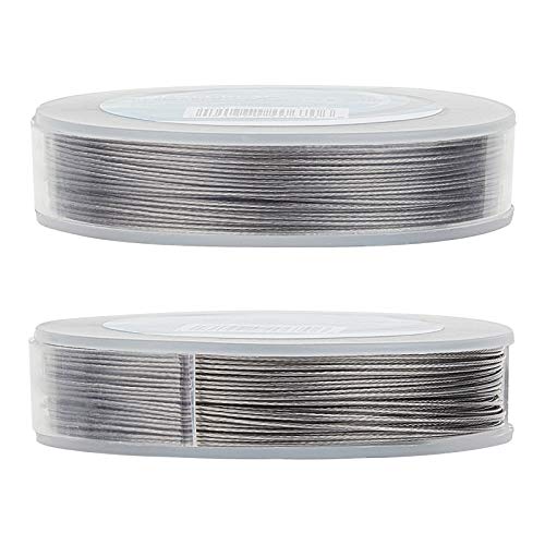 BENECREAT Stainless Steel Beading Wire - 7 Strands 0.6mm, 130FT Tarnish Resistant String for Necklace, Bracelet Making - Jewelry Crafting Supplies - color: Stainless Steel, size: 0.6mm - 7 Strands