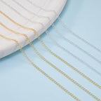 Kyutong 2 Rolls Gold and Silver Extender Chain for Jewelry Making 3MM Wide Curb Links Stainless Steel Necklace Chains Spool on Bulk with Lobster Clasps Jump Rings Jewelry Supplies for Crafts DIY - color: Curb Chain