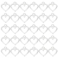 PATIKIL Heart Charm, 100Pcs Mini Heart Circle Pendant Charm Bulk for Jewelry Making Earrings Necklace Wedding Crafts - color: Silvery