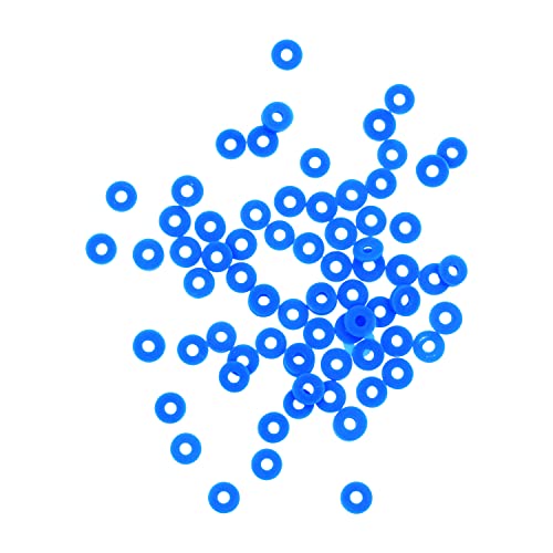 Mandala Crafts Blue Heishi Beads 4mm – 6000 Flat Polymer Disc Clay Beads for Adult Jewelry Making Spacer Beads, Bracelets, Necklaces, and Earrings - color: Blue, size: 4mm 6000 PCs