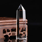 Luckeeper Healing Crystal Wands 2" Clear Quartz Crystal Obelisk | Polished 6 Faceted Reiki Chakra Meditation Therapy - size: 2" tall