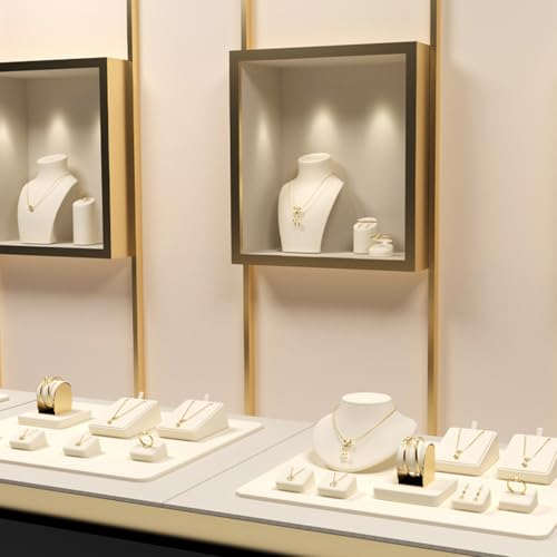 Oirlv Microfiber Square Jewelry Display Base, Compact Showcase Pad for Small Accessories, Part of a Complete Jewelry Display Set - style: TT16404