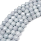 MJDCB Natural Round Aquamarine Gemstone Spacer Loose Beads Spacer Beads for DIY Jewelry Making Strand 15" - color: A+ Aquamarine, size: 8mm