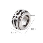 100 Pieces Antique Silver Spacer Beads, 6mm Large Hole Beads, Metal Rondelle Bead For Jewelry Making, European Spacers For Bracelets, Craft Supplies