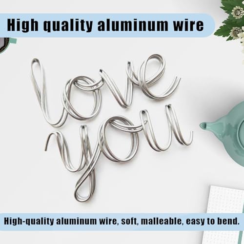 18 Gauge Aluminum Wire,165 Feet Silver Craft Wire for Jewelry Making/Floral Making/Sculpting, 1mm Bendable Metal Wire for Model Making/Picture Hanging/Handmade Beading etc - color: Silver