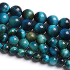4MM 88PCS Peacock Blue Tiger Eye Stone Beads Natural Crystal Spacer Loose Beads for Jewelry Making DIY Bracelet Semi Precious 1 Strand 15 inches - color: Blue Tiger Eye, size: 4mm