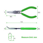 SPEEDWOX Mini Bent Nose Pliers for Jewelry Making 4-1/2 Inches 45 Degree Curved Serrated Jaws Small Thin Needle Nose Micro Chain Nose Pliers Precision Fine Pliers Professional Beading Tool Hobby Craft - style: Bent Nose Pliers