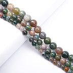 AD Beads Natural Gemstone Round Loose Beads 15" for Bracelet Necklace Earrings Jwelery Making Crafts DIY (4mm, Indian Agate) - color: Indian Agate, size: 4mm