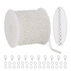 KYUNHOO 5 Meters Small Circle Chain for Jewelry Making Silver Plated Necklace Chains Bulk with Jewelry Connectors for Handcraft DIY - color: Circle Silver