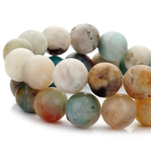 Zenkeeper 116-120 Pcs Amazonite Beads for Bracelet Jewelry Making 6 MM Natural Loose Amazonite Beads Gemstone Beads Round - color: Amazonite, size: 6MM, 116-120pcs