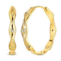 LAZA 925 Sterling Silver Hoop Earrings for Women, Sterling Silver Butterfly Hoops Colorful Flowers Hoop Huggie Earrings Hypoallergenic Jewelry Gifts for Women - color: Golden Waterdrop Earring