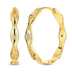 LAZA 925 Sterling Silver Hoop Earrings for Women, Sterling Silver Butterfly Hoops Colorful Flowers Hoop Huggie Earrings Hypoallergenic Jewelry Gifts for Women - color: Golden Waterdrop Earring