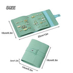 LAKE OF FIRE Earring Holder Organizer with Foldable Book Design Jewelry Book Organizer, Portable Pu Leather Travel Earring Case(Green) - color: Green