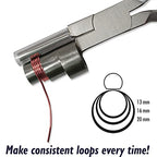 The Beadsmith Wire Looping Pliers - 3-in-1 Tool, Creates Three Loop Sizes (13 mm, 16 mm, 20 mm), Polished Steel Head with Comfort Grip Handle - style: Wire Looping