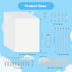 Auihiay 145 Pieces Shrink Plastic Sheet Kit Include 20 PCS Shrinky Paper with 125 PCS Keychains Accessories for Kids Creative Craft, Easter Mother Day Ornament - size: 145PCS