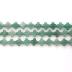 8mm Natural Green Aventurine Gemstone Faceted Clovers Beads Four-Leaf Spacer Loose Beads for DIY Jewelry Making Beads - color: Green Aventurine