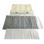 Portable Jewelry Roll Untangled Secure Necklace Travel Storage Bag Displays Holder 16 Chain (Gray PU and Gray Velvet) - color: Gray PU and Gray Velvet