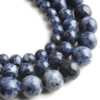 Stone Beads, 60pcs Blue Sodalite, 6mm Round Loose Beads for Jewelry Making, Bracelets, with Bag, String & Card - color: Blue Sodalite Beads, size: 6mm