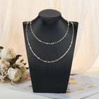 Crisjanggo 32.8 Feet 14K Gold Plated Brass Chains for Jewelry Making Long Craft Link Chain Roll Paperclip Necklace Chains Bulk with Jump Rings Lobster Clasps Extender Chain - color: Paperclip