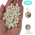 PAMIR TONG White Cube Space Beads for Jewelry Making 6mm 300pcs Natural Turquoise Stone Square Lanyard Space for Garland Keychain DIY Handmade Craft Beads for Necklace Bracelet Supplies - color: White Square