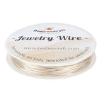 Beebeecraft 1 Roll 98 Feet/30m Copper Wire 20 Gauge 0.8mm Sterling Silver Plated Brass Jewelry Wire Round Beading for Jewelry Making Supplies DIY Craft - color: Silver