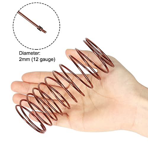 Tenn Well 12 Gauge Aluminum Wire, 100 Feet 2mm Bendable Craft Wire for Bonsai Training, Floral Making, Sculpting, Armature, Jewelry Making (Bronze) - color: Bronze