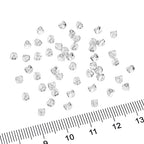 BEADIA Silver Plated Twisted Spacer Beads 3x3mm 50pcs for Jewelry Making Findings Non Tarnish - color: Silver, size: 3x3mm Twisted