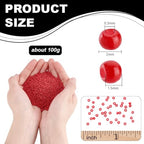 PH PandaHall 6000 Pcs 11/0 Glass Seed Beads, 2mm Seed Beads Red Round Waist Bead Mini Spacer Small Red Bead for Earring Choker Bracelet Neckalce Waist Chain Jewelry DIY Crafts Making - color: Red-6000 Pcs