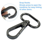 16 Pack Swivel Lobster Clasps, 1 Inch Black Lobster Claw Clasps for Keychains, Oval Ring Swivel Snap Hooks Metal Lobster Clips for Purse, Snap Tabs, Craft Making - color: Black