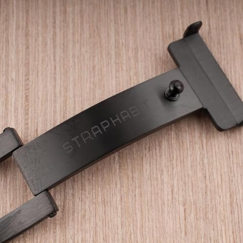 StrapHabit Quick Adjust Ratcheting Deployant Watch Clasp Buckle - Stainless Steel Deployment for Stainless Steel Bracelets - color: Black, size: 20mm